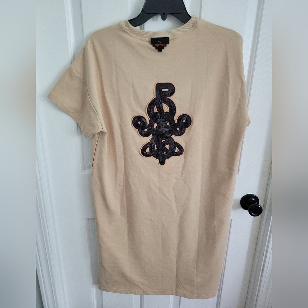 Puma x PRONOUNCE Shirt Dress PUMAPUNKU Sequin Embroidery Logo Size Small NWT - Picture 7 of 9